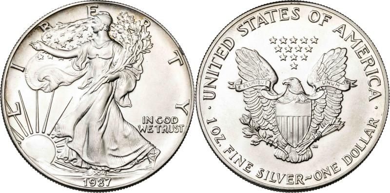 Estados Unidos. 1987. Filadelfia. 1 dólar. (KM. 273). AG. 31,36 g. S/C.