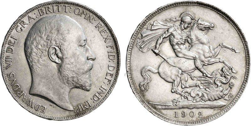 Gran Bretaña. 1902. Eduardo VII. 1 corona. (KM. 803). AG. 28,27 g. EBC-.