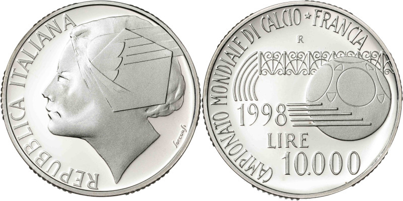 Italia. 1998. R (Roma). 10000 liras. (KM. 192). Mundial de Fútbol - Francia '98....