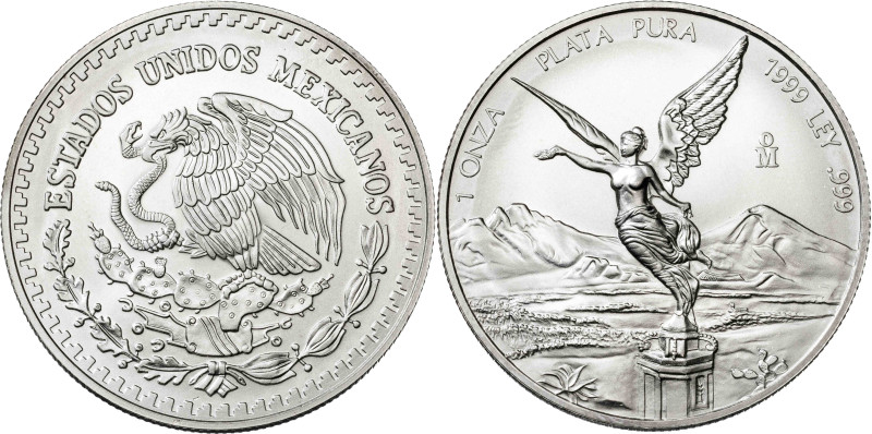 México. 1999. 1 onza troy. (KM. 613). AG. 31,11 g. S/C.