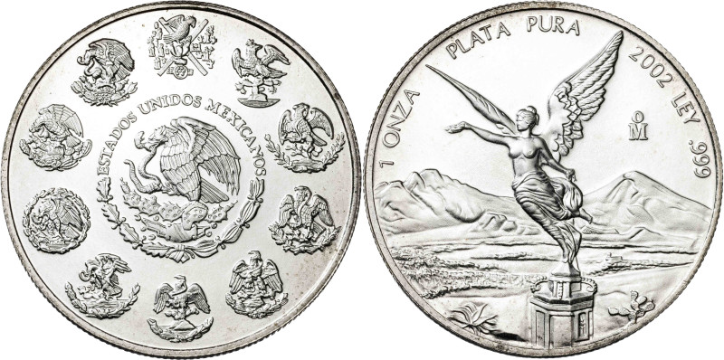 México. 2002. 1 onza troy. (KM. 639). AG. 31,09 g. S/C.