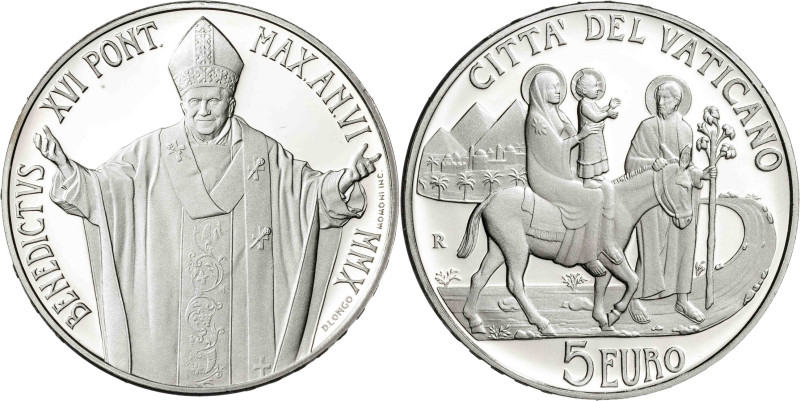 Vaticano. 2010. Benedicto XVI. R (Roma). 5 euros. (KM. 421). 96º Jornada Mundial...