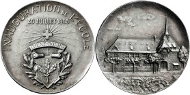 1905. Inauguración de la escuela de Chene Bourg. Grabador: J. Lamuniere. Plata. 24,91 g. Ø32 mm. EBC.