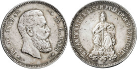 Alemania. Prusia. 1888. Federico III. Friedrich W. Kullrich. Memorial 99 días de reinado. Plata. 36,09 g. Ø40 mm. MBC+.