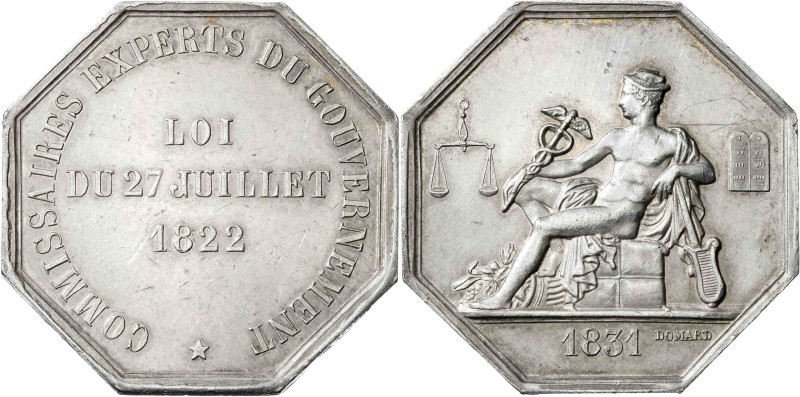 Francia. 1831. Comisarios Expertos del Gobierno. Grabador: Domard. Plata. 16,37 ...