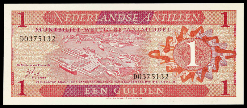 Antillas holandesas. 1970. Administración holandesa. 1 gulden. (Pick 20). 8 de s...