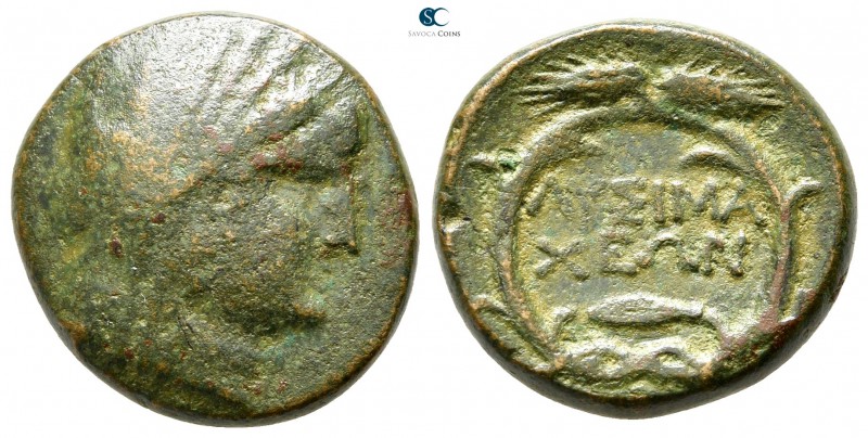 Thrace. Lysimacheia 309-220 BC. 
Bronze Æ

20 mm., 7,57 g.



very fine