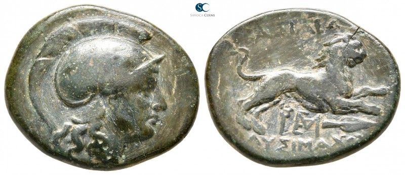 Kings of Thrace. Uncertain mint. Lysimachos 305-281 BC. 
Bronze Æ

20 mm., 4,...