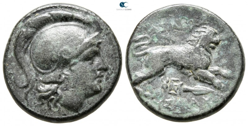 Kings of Thrace. Uncertain mint. Lysimachos 305-281 BC. 
Bronze Æ

18 mm., 4,...