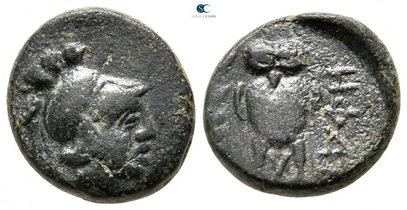 Islands off Thrace. Hephaestia Lemni 386-276 BC. 
Bronze Æ

12 mm., 2,26 g.
...