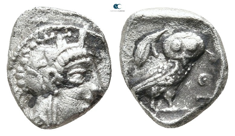 Attica. Athens circa 475-405 BC. 
Obol AR

9 mm., 0,71 g.



very fine