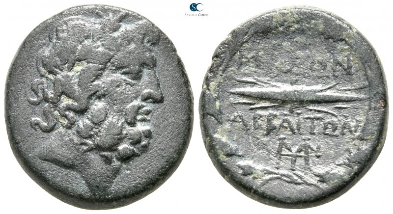 Phrygia. Mysia Abbaitis 200-100 BC.
Bronze Æ

20 mm., 7,69 g.

very fine