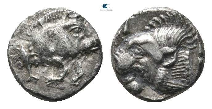 Mysia. Kyzikos 525-475 BC. 
Hemiobol AR

7 mm., 0,31 g.



very fine