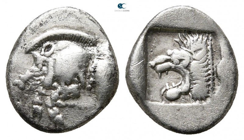 Mysia. Kyzikos circa 450-400 BC. 
Diobol AR

12 mm., 1,15 g.



very fine