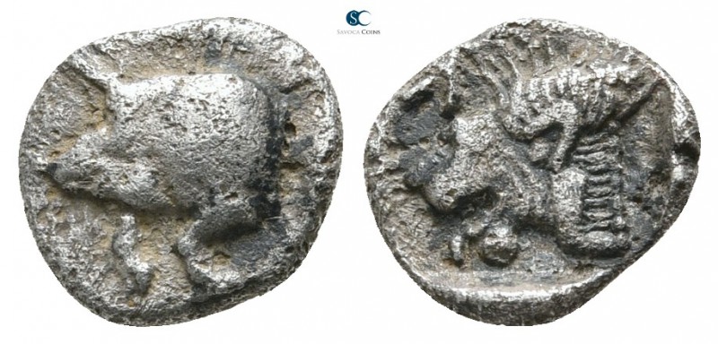 Mysia. Kyzikos 450-400 BC. 
Obol AR

9 mm., 0,77 g.



very fine