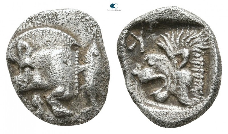 Mysia. Kyzikos 450-400 BC. 
Obol AR

10 mm., 0,79 g.



very fine