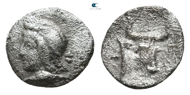 Mysia. Kyzikos circa 450-400 BC. 
Hemiobol AR

8 mm., ,28 g.



nearly ve...