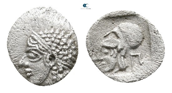 Mysia. Lampsakos circa 500-450 BC. 
Tetartemorion AR

7 mm., 0,12 g.



v...