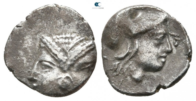 Mysia. Lampsakos 390-330 BC. 
Diobol AR

13 mm., 1,07 g.



very fine