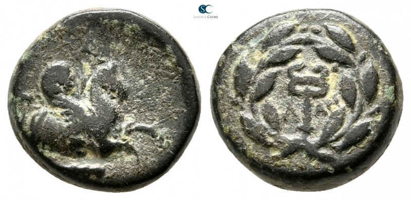 Mysia. Lampsakos 190-85 BC. 
Bronze Æ

13 mm., 2,66 g.



very fine