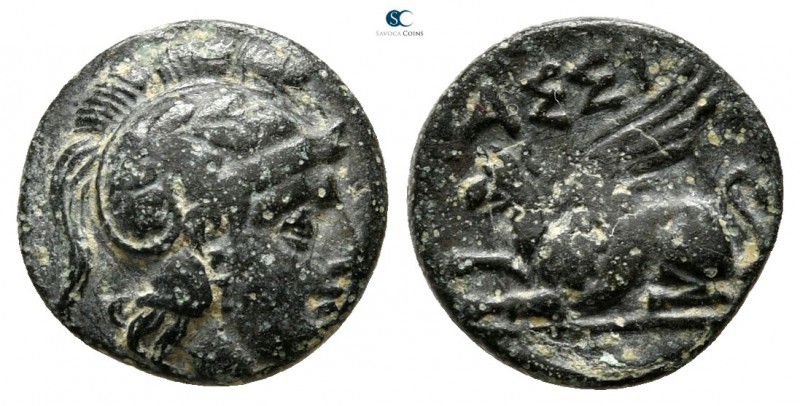 Troas. Assos circa 300-241 BC. 
Bronze Æ

12 mm., 1,26 g.



very fine