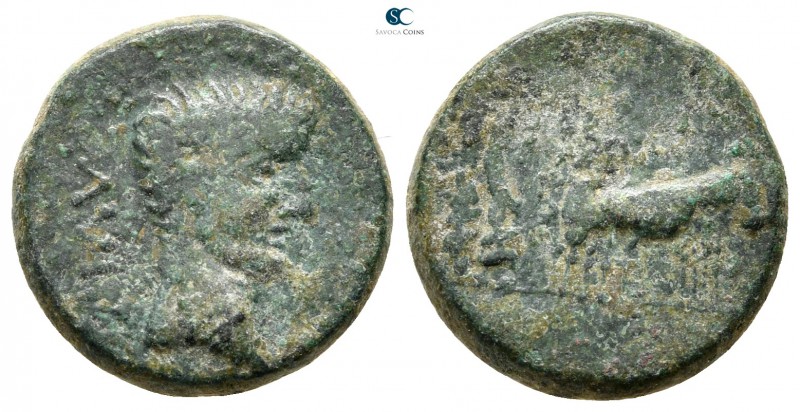 Macedon. Philippi. Tiberius AD 14-37. 
Bronze Æ

17 mm., 4,59 g.



nearl...