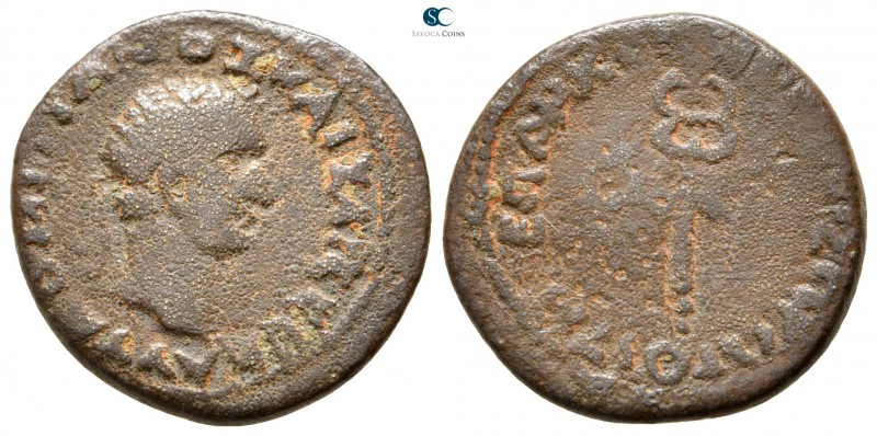 Bithynia. Nikaia . Domitian AD 81-96. 
Bronze Æ

17 mm., 2,69 g.



nearl...
