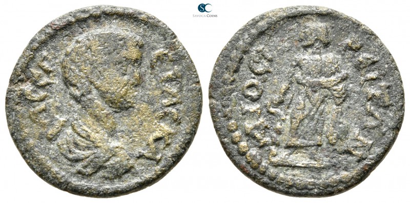 Lydia. Dioshieron. Geta as Caesar AD 197-209. 
Bronze Æ

16 mm., 2,28 g.

...