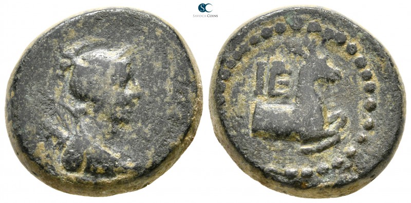 Lydia. Hierokaisareia . Pseudo-autonomous issue AD 54-68. 
Bronze Æ

18 mm., ...