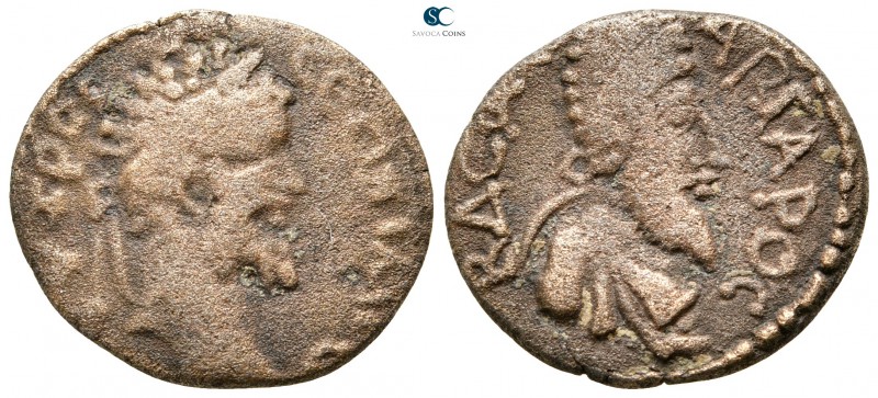 Mesopotamia. Edessa. Septimius Severus, with Abgar VIII AD 193-211. 
Bronze Æ
...