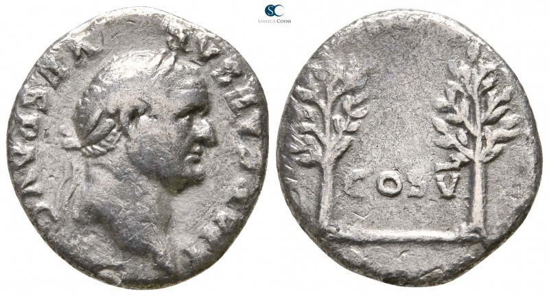 Vespasian AD 69-79. Rome
Denarius AR

19 mm., 2,24 g.



very fine
