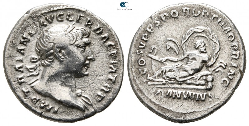 Trajan AD 98-117. Rome
Denarius AR

19 mm., 2,90 g.



very fine