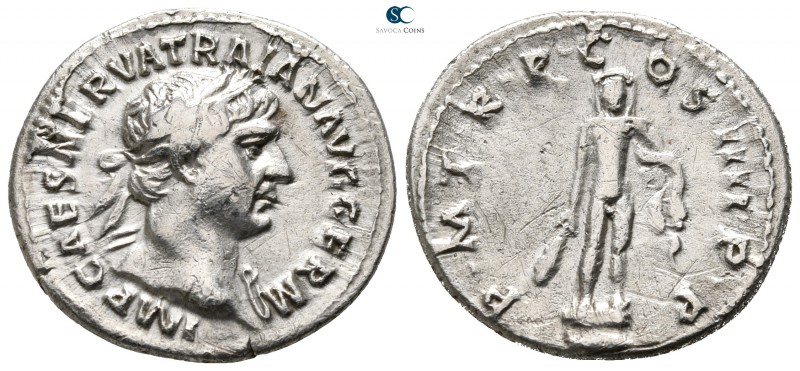 Trajan AD 98-117. Rome
Denarius AR

20 mm., 3,01 g.



very fine