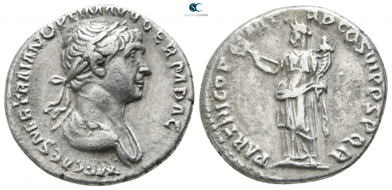 Trajan AD 98-117. Rome
Denarius AR

18 mm., 3,31 g.



very fine