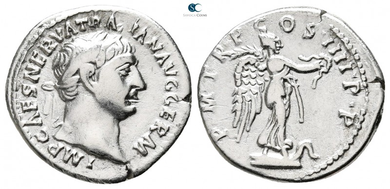 Trajan AD 98-117. Rome
Denarius AR

20 mm., 3,14 g.



very fine