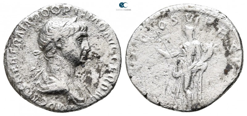 Trajan AD 98-117. Rome
Denarius AR

19 mm., 2,56 g.



nearly very fine