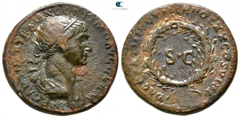 Trajan AD 98-117. Rome
Semis Æ

23 mm., 7,02 g.



nearly very fine