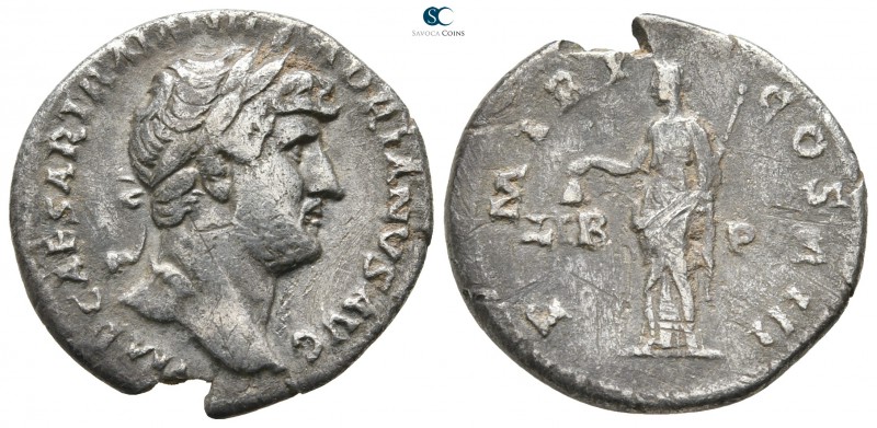 Hadrian AD 117-138. Rome
Denarius AR

19 mm., 2,81 g.



nearly very fine