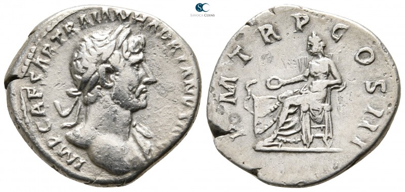 Hadrian AD 117-138. Rome
Denarius AR

19 mm., 2,88 g.



very fine