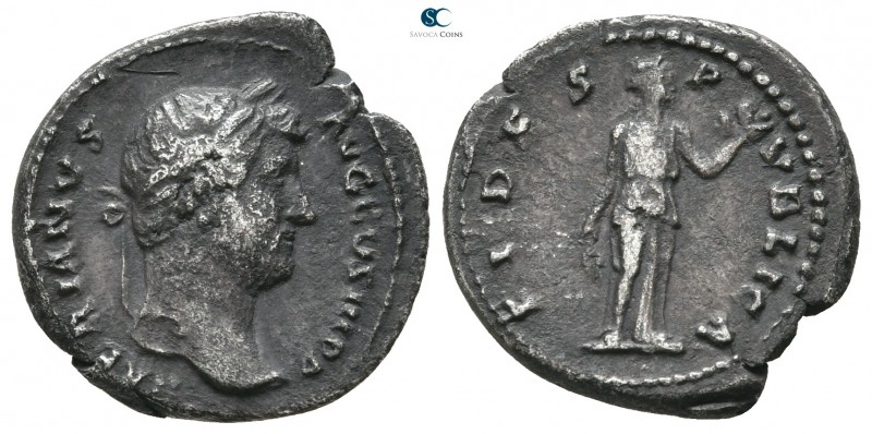 Hadrian AD 117-138. Rome
Denarius AR

18 mm., 3,23 g.



nearly very fine