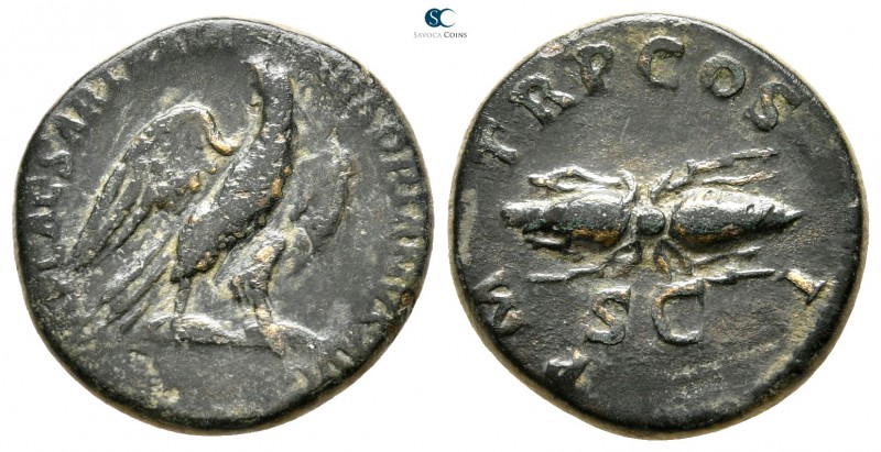 Hadrian AD 117-138. Rome
Semis Æ

17 mm., 3,77 g.



very fine