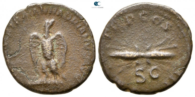 Hadrian AD 117-138. Rome
Quadrans Æ

18 mm., 2,45 g.



fine