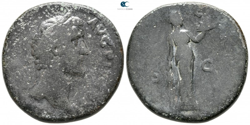 Antoninus Pius AD 138-161. Rome
Sestertius Æ

32 mm., 23,59 g.



fine