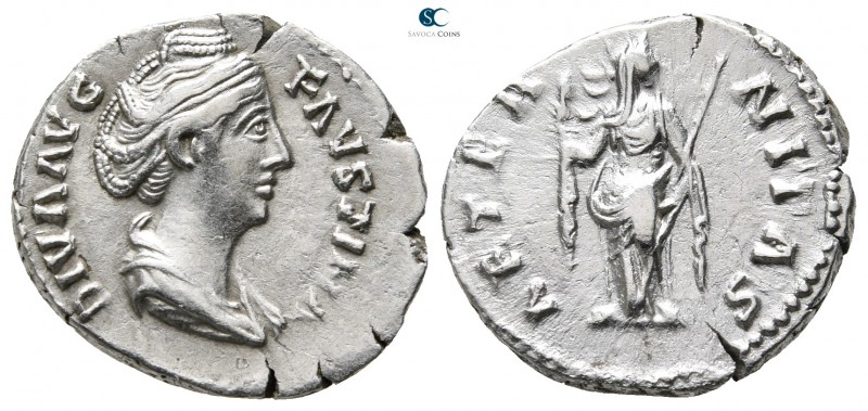 Diva Faustina I AD 140-141. Rome
Denarius AR

19 mm., 2,97 g.



very fin...
