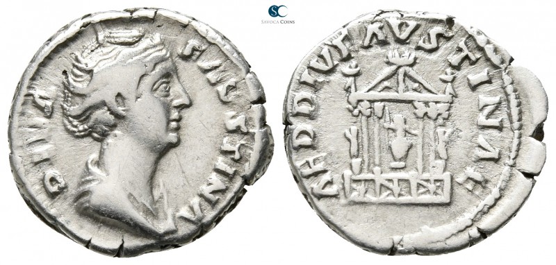 Diva Faustina I AD 140-141. Rome
Denarius AR

19 mm., 3,28 g.



very fin...