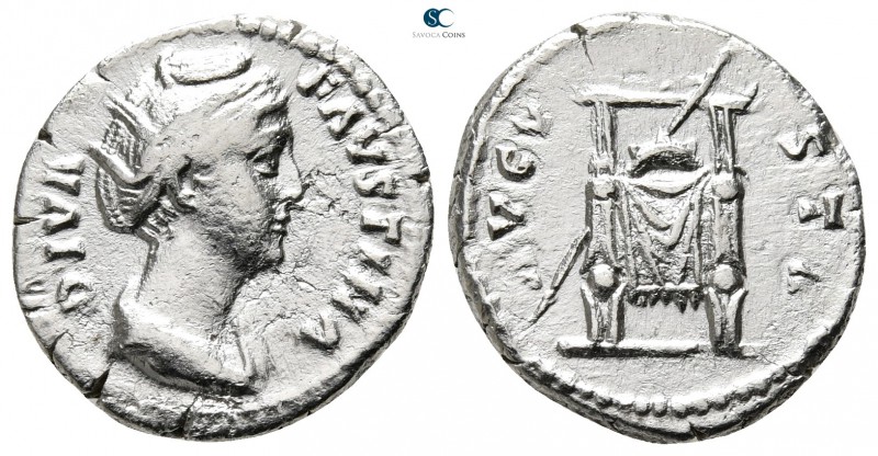 Diva Faustina I AD 140-141. Rome
Denarius AR

19 mm., 2,93 g.



very fin...