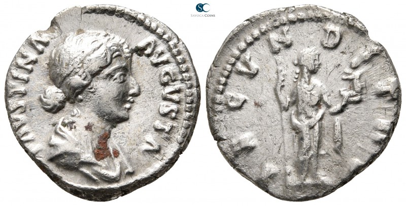Faustina II AD 147-175. Rome
Denarius AR

18 mm., 2,83 g.



very fine