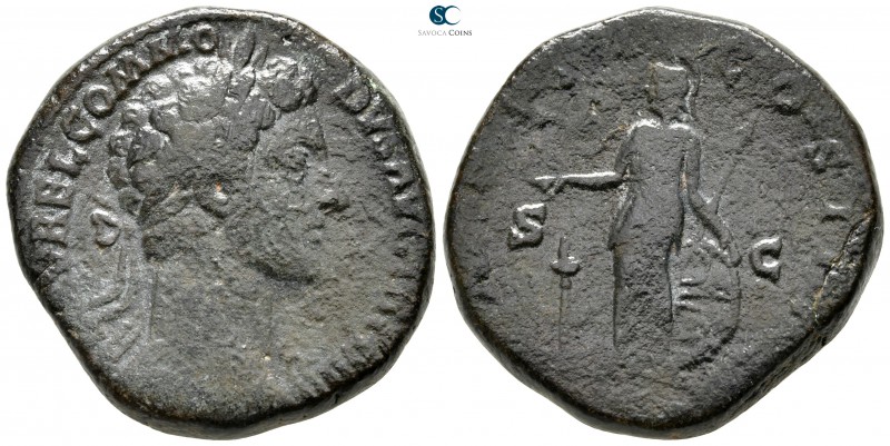 Commodus AD 180-192. Rome
Sestertius Æ

29 mm., 23,97 g.



nearly very f...