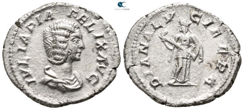 Julia Domna, wife of Septimius Severus AD 193-217. Rome
Denarius AR

20 mm., ...