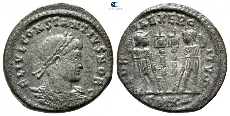 Constantius II as Caesar AD 324-337. Cyzicus
Follis Æ

18 mm., 2,23 g.


...